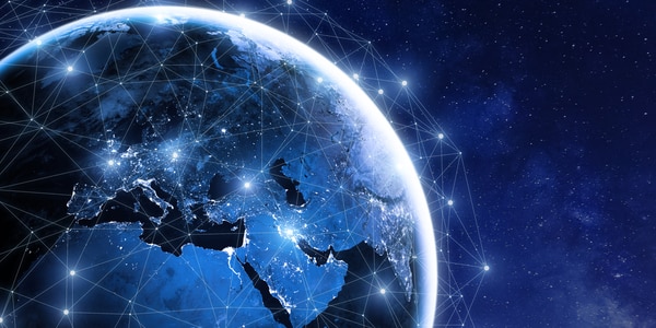 Earth showing global communication