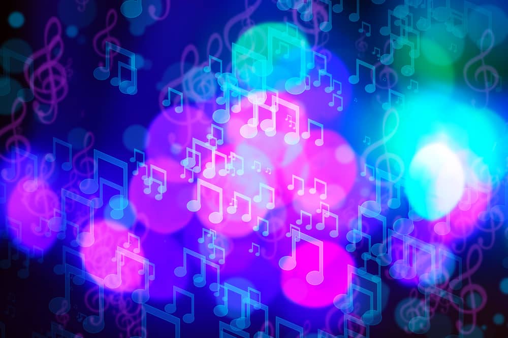 Image showing musical notes and lights representing a skilled facilitator