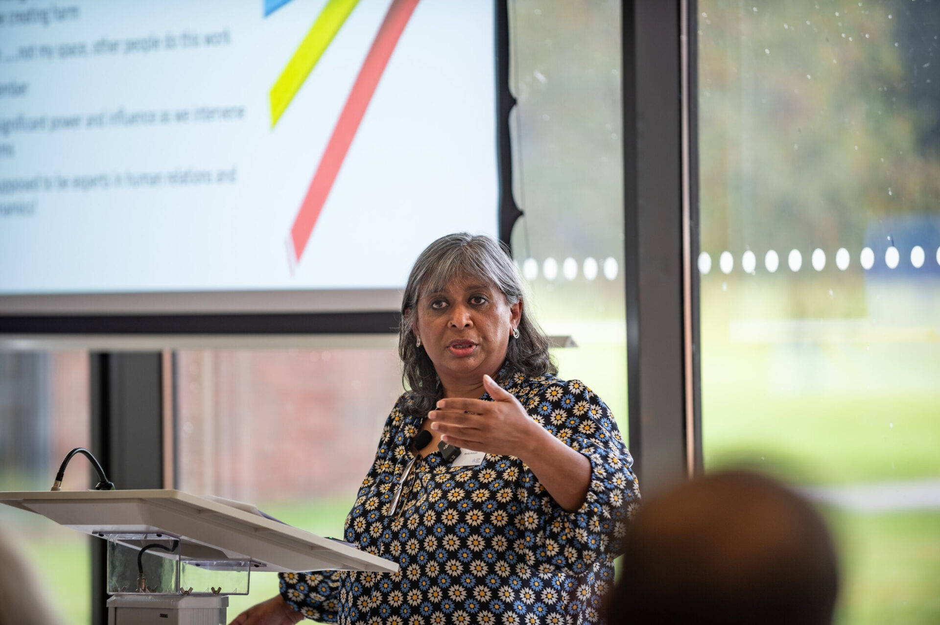 Shelly Hossain speaking at Roffey Park Institute's Annual OD Conference, 2023