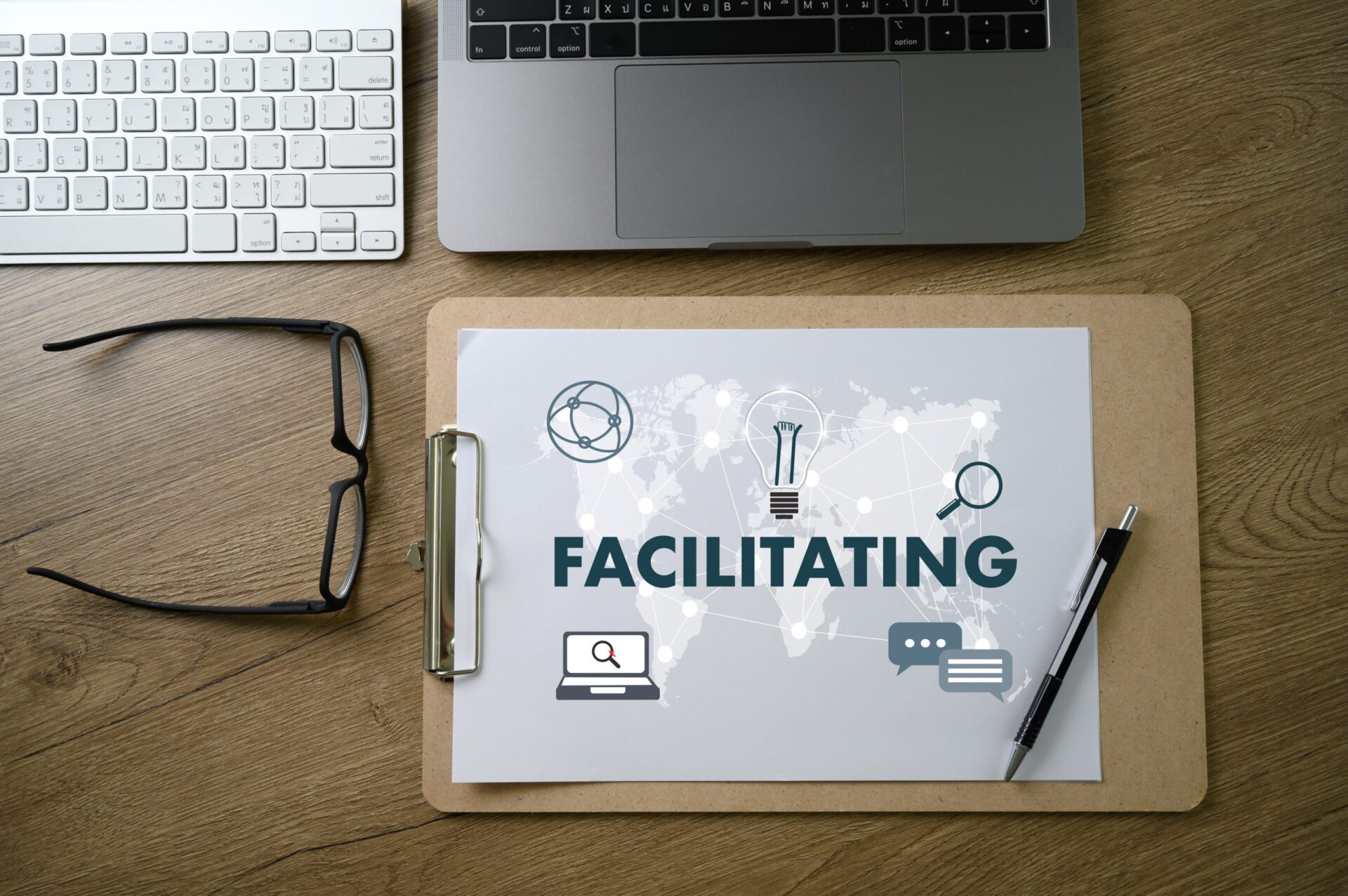 Photo of the word facilitation written on a sheet