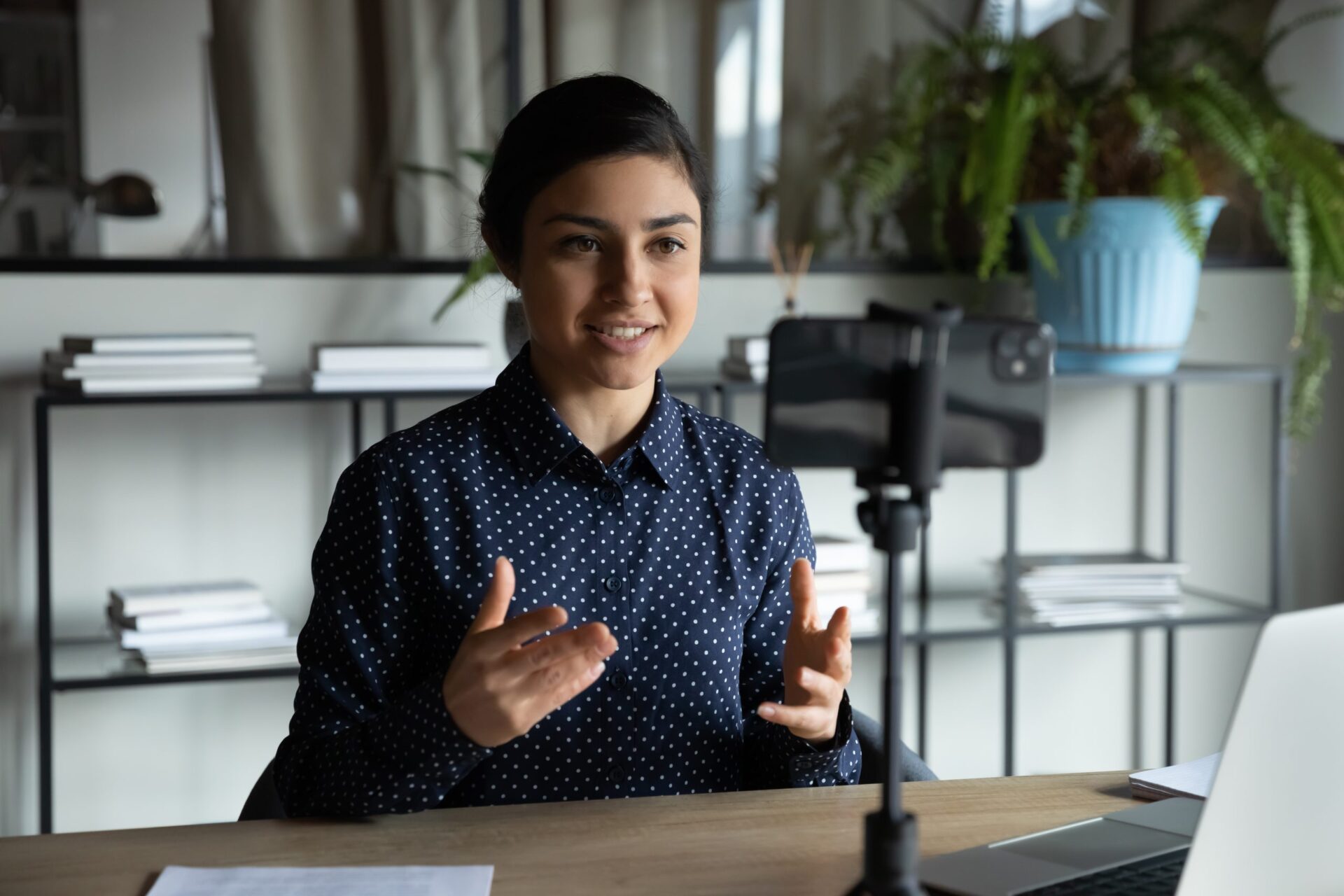 Photo of a lady speaking to her phone